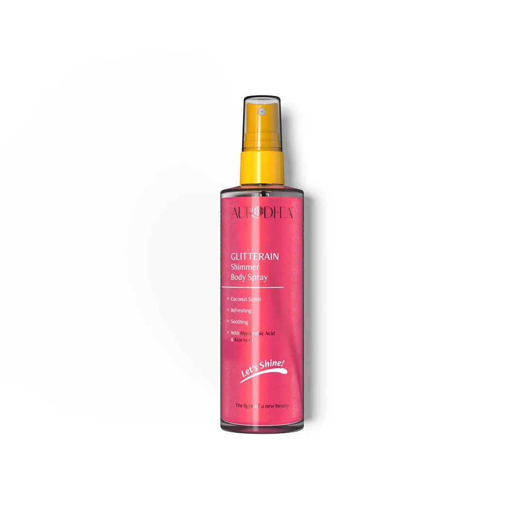 CHOGAN – Aurodhea – GLITTERAIN – Pink Shimmer Body Spray (Duft: Kokos) – 0.3 g – Produktbild