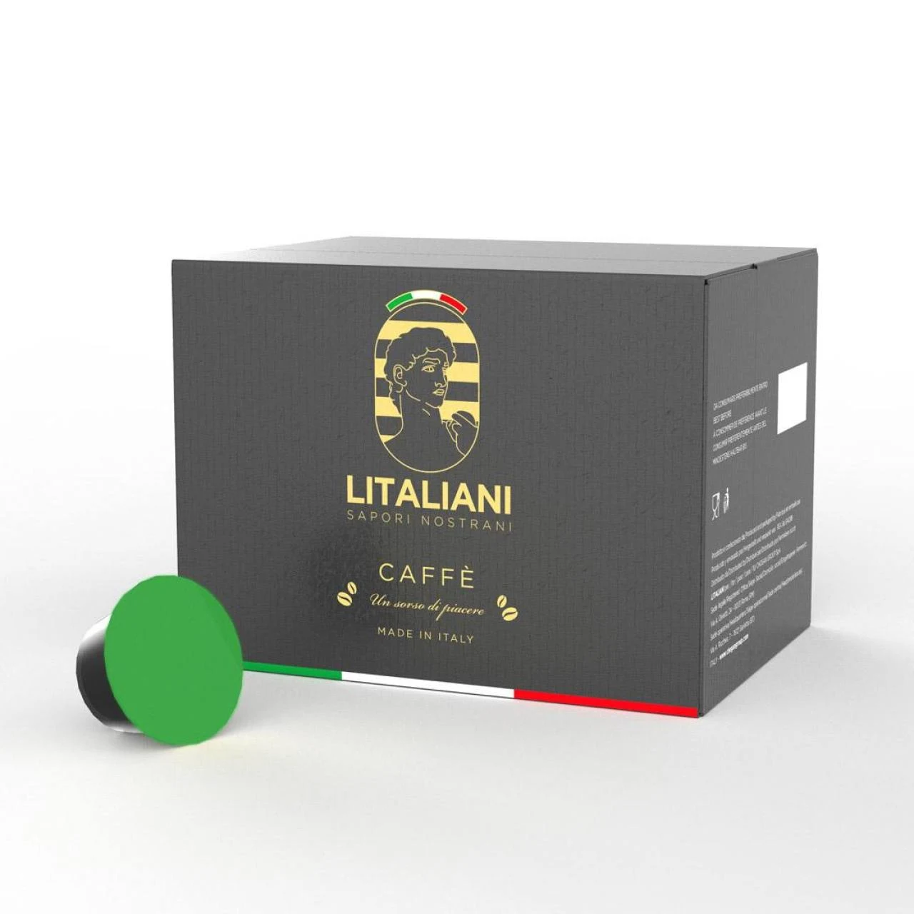 CHOGAN – LITALIANI – Dolce Gusto® kompatible Kaffeekapseln Miscela blu (entkoffeiniert), 50 St. – Produktbild