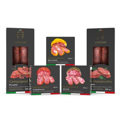 CHOGAN – LITALIANI – TASTY MIX Vorteilspack (5 Packungen Salami) – 300 g – Produktbild