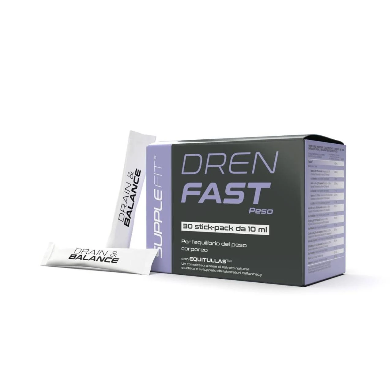 CHOGAN – SuppleFit – DREN FAST – Für ein ausgewogenes Körpergewicht, mit Equitullas™ – 0.3 g – Produktbild