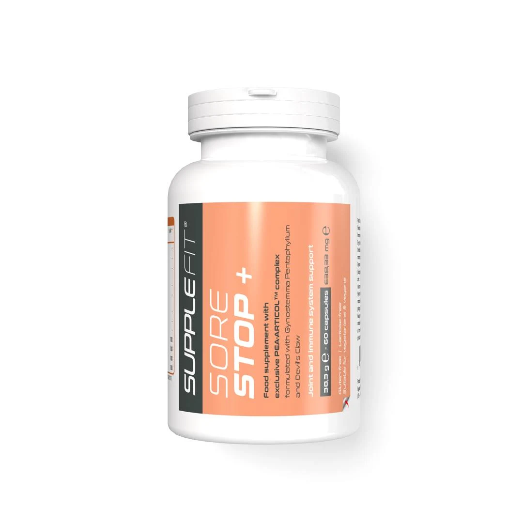 CHOGAN – SuppleFit – SORE STOP + | Nahrungsergänzungsmittel in Kapseln – 480 ml – Produktbild