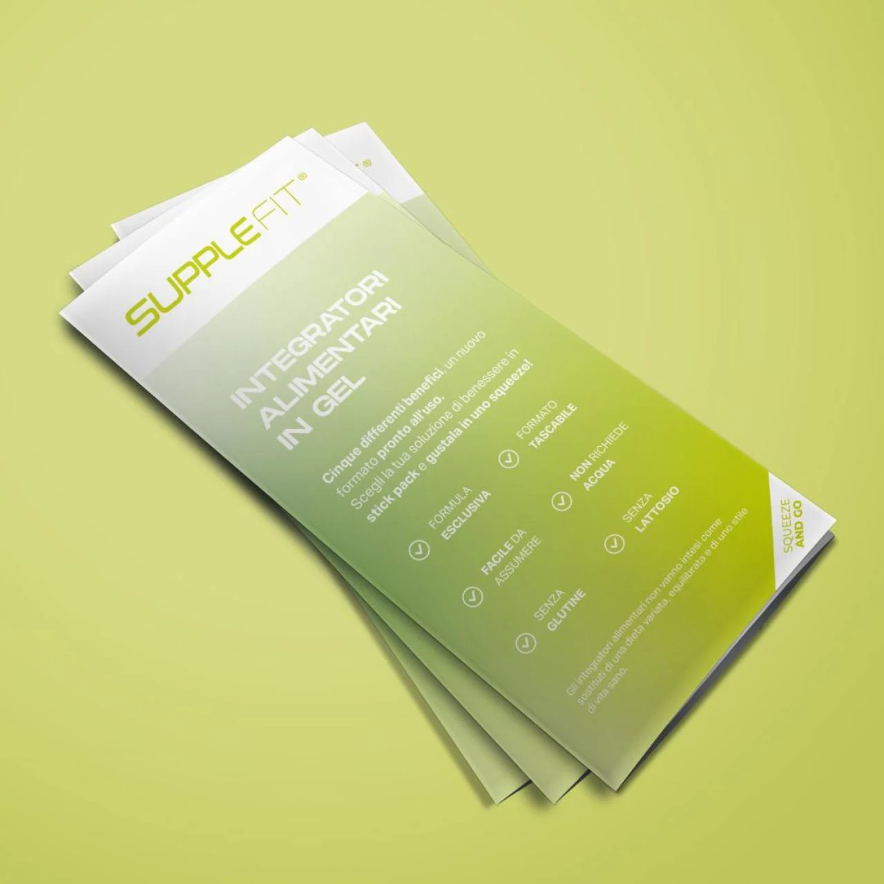 CHOGAN – SuppleFit – SuppleFit Werbeflyer (Nahrungsergänzungsmittel in Gelform) Italienisch (50 St.) – 50 Stück – Produktbild