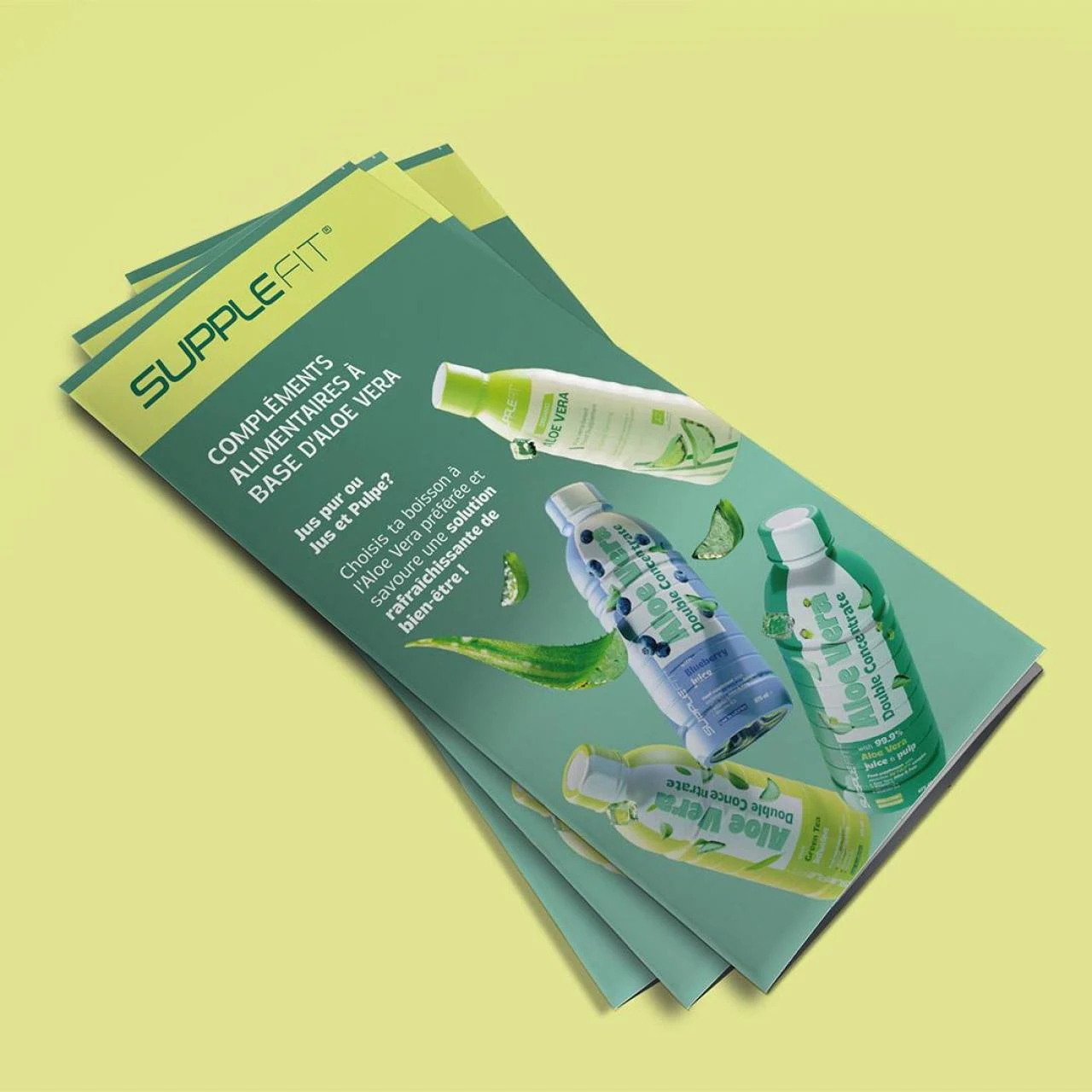 CHOGAN – SuppleFit – SuppleFit Werbeflyer-Set (Aloe Vera Getränke) Französisch (50 St.) – 0.3 g – Produktbild