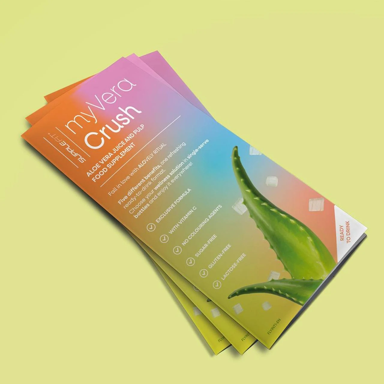 CHOGAN – SuppleFit – Werbeflyer-Set SuppleFit MYVERA CRUSH Englisch (50 St.) – 0.3 g – Produktbild